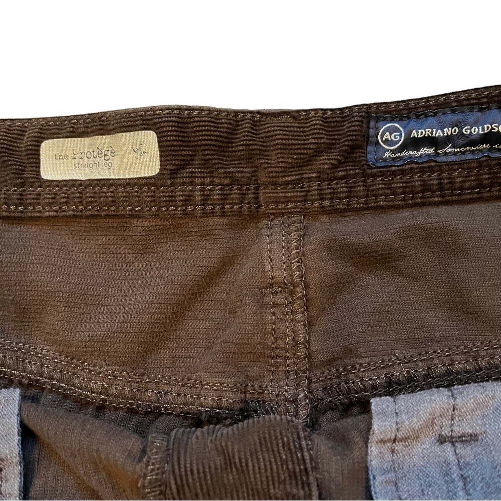 AG Adriana Goldschmied Protege Straight-Leg Brown Corduroy Jeans - Picture 12 of 13